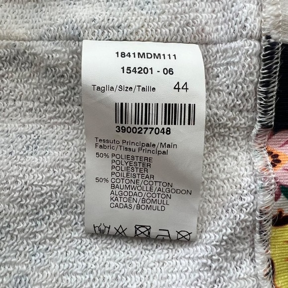 MSGM Paisley Print Pom Pom Crop Top Womens size 44 (10/L) Rare Made in Italy - Picture 9 of 11